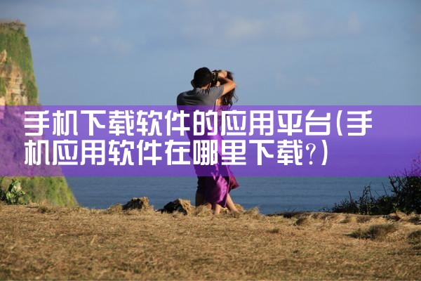 手机下载软件的应用平台