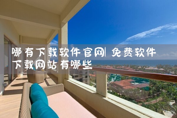 哪有下载软件官网